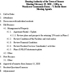 Icon of 20200219 Housing Auth Agenda