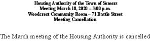 Icon of 20200318 Housing Auth Mtg Cancellation