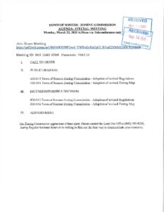 Icon of 20210322 Zoning Commission Special Meeting Agenda