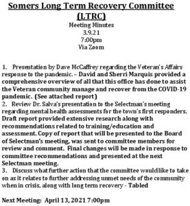 Icon of 20210309 Covid Recovery Minutes