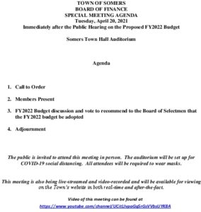 Icon of 20210420 BOF Special Meeting Agenda