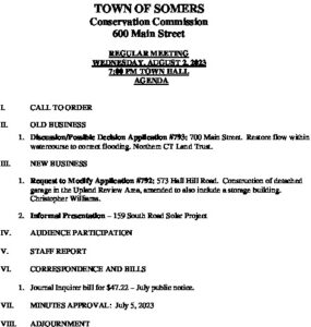 Icon of 20230802 Conservation Regular Meeting Agenda