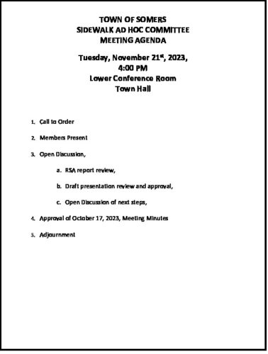 Icon of 20231121 Agenda Sidewalk Ad Hoc Committee