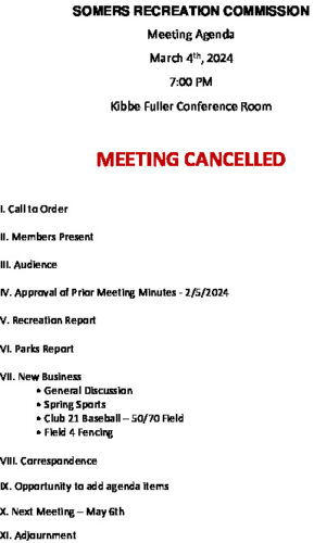 Icon of 20240304-Recreation-Agenda-Canceled