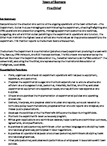 Icon of Fire Chief Job Description  20240404
