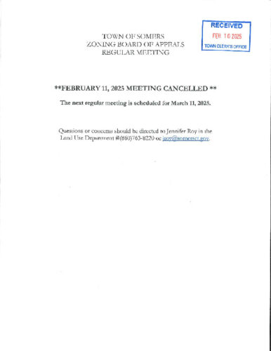 Icon of 2025.02.11 ZBA Meeting Cancelled
