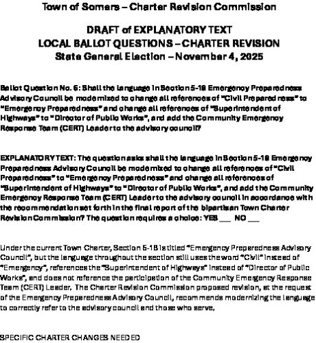 Icon of 2025Town Of Somers - Ballot Question No  6 DRAFT