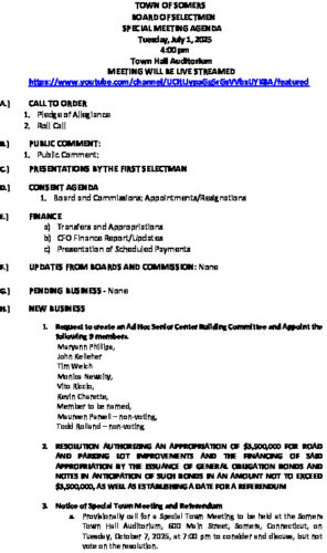 Icon of 20250701 Special BOS Agenda 4pm