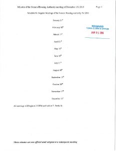 Icon of 2016 Housing Auth Mtg Schedule
