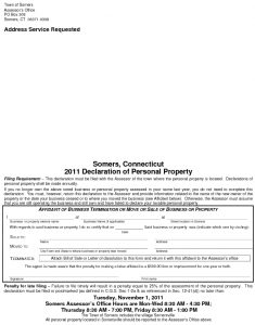 Icon of 2011 Personal Property Declaration