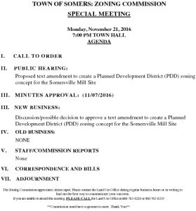 Icon of 20161121 Zoning Commission Agenda-spec Mtg