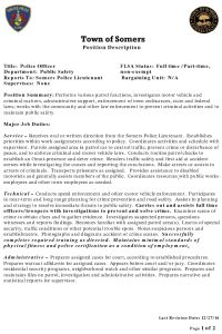 Icon of Somers Police Job Description Revised 20161227 Updated Vs