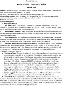 Icon of 20170411 Advisory Committee For Seniors Minutes