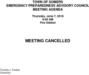 Icon of 20180607 Emerg Prep Mtg Cancellation