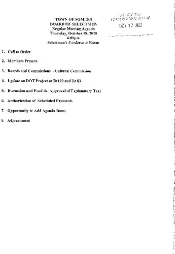 Icon of 20181018 Selectmen Agenda