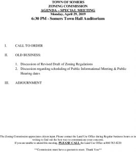 Icon of 20190429 Zoning Commission Agenda Special Meeting