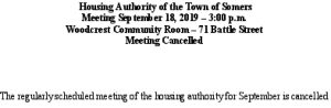 Icon of 20190918 Housing Auth Mtg Cancellation