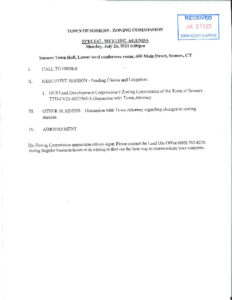Icon of 20210726 Zoning Commission Special Meeting Agenda