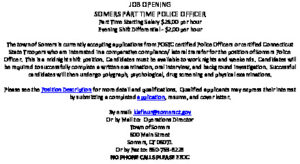 Icon of Somers Police Officer Job Opening Aug 2021