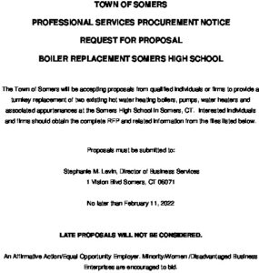 Icon of SHS Boiler Replacement RFP Summary