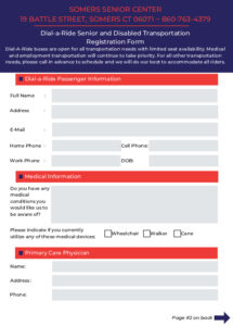 Dial-a-Ride Registration Form - Fillable