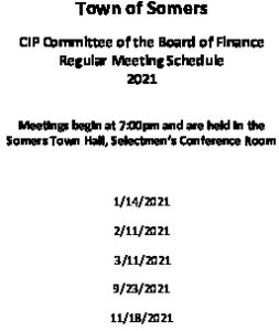 Icon of CIP Meeting Schedule 2021