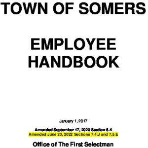 Icon of Town Of Somers  Employee Handbook (6-21-22 Rev )