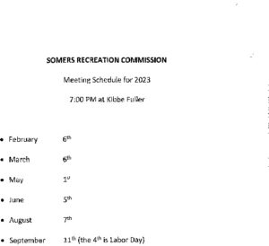 Icon of 2023 Recreation Comm Mtg Schedule