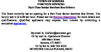 Icon of Part Time Senior Bus Driver Opening