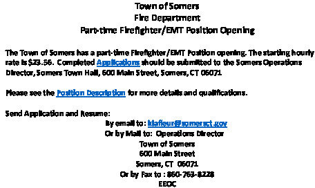 Icon of Part Time FF EMT Opening 2023