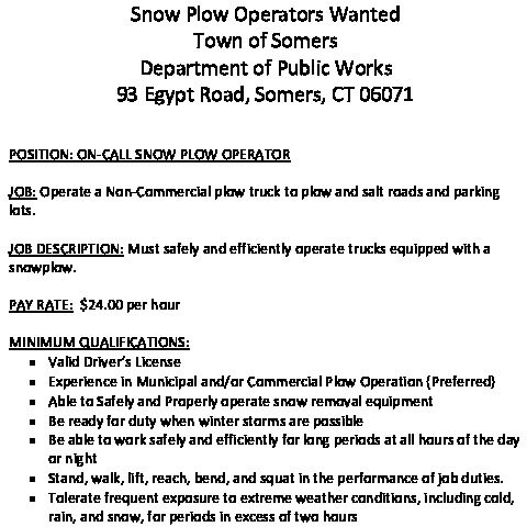 Icon of Snow Plow Operator Wanted 2023