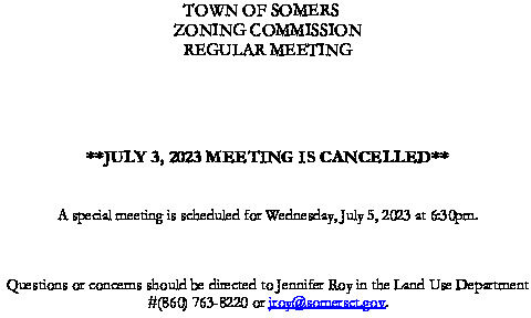 Icon of 2023.07.03 Zoning Commission Meeting Cancelled