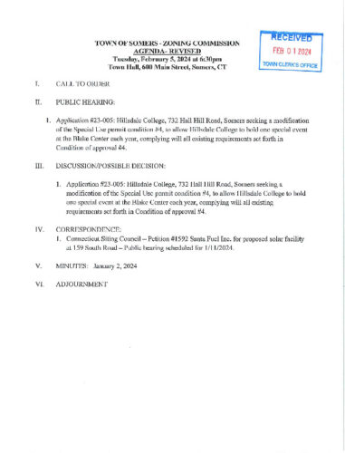 Icon of 2024.02.05 Zoning Commission Revised Agenda