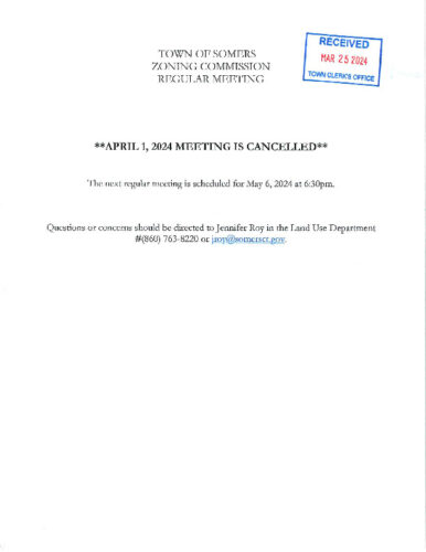 Icon of 2024.04.01 Zoning Commission Meeting Cancelled