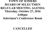 Icon of 20161027 Regular BOS Mtg Cancelled