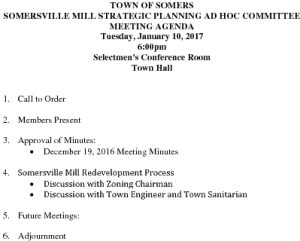 Icon of 20170110 Somersville Mill Strategic Planning Ad Hoc Committe Agenda