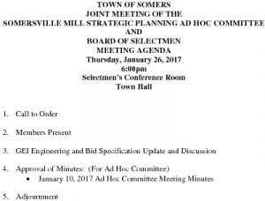 Icon of 20170126 Somersville Mill Strategic Planning Ad Hoc Committe Agenda