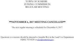 Icon of 20171106 Zoning Commission Meeting Cancelled