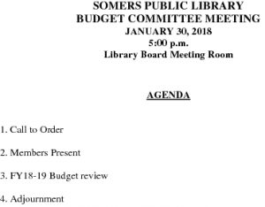 Icon of 20180130 Budget Committee Agenda