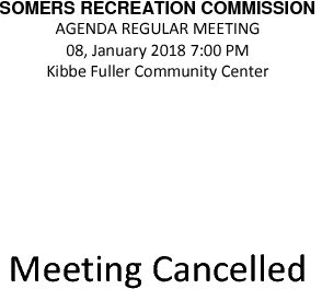 Icon of 20180108 Rec Commission Meeting Cancelled