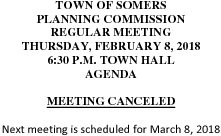 Icon of 20180208 Planning Agenda Meeting Canceled