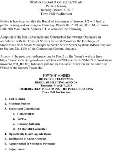 Icon of 20190307 Public Hearing BOS Meeting AGENDA 6 Pm